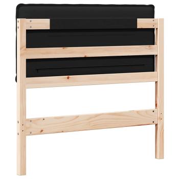 Gepolstertes Kopfteil mit Kopfteil Natürlich und Schwarz 80 cm