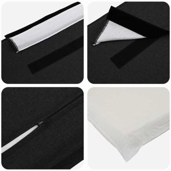 Gepolstertes Kopfteil mit Kopfteil Natürlich und Schwarz 80 cm