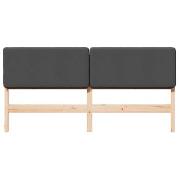 Gepolstertes Kopfteil mit Kopfteil Braun und Dunkelgrau 200 cm