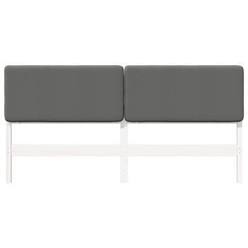 Gepolstertes Kopfteil mit Kopfteil Weiß und Hellgrau 200 cm