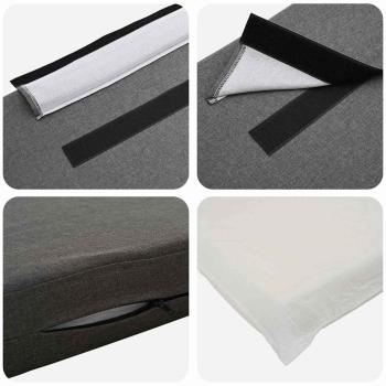 Gepolstertes Kopfteil mit Kopfteil Weiß und Hellgrau 150 cm