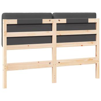 Gepolstertes Kopfteil mit Kopfteil Braun und Dunkelgrau 135 cm