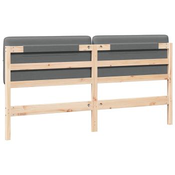 Gepolstertes Kopfteil mit Kopfteil Braun und Hellgrau 200 cm