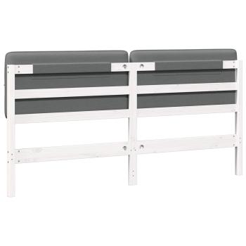 Gepolstertes Kopfteil mit Kopfteil Weiß und Hellgrau 180 cm