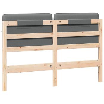 Gepolstertes Kopfteil mit Kopfteil Braun und Hellgrau 120 cm