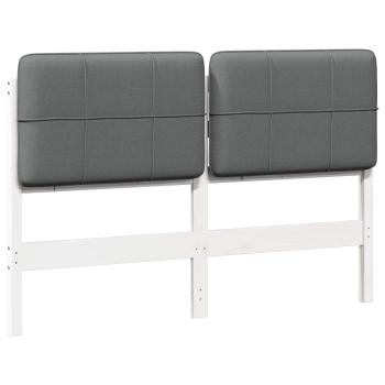 Gepolstertes Kopfteil mit Kopfteil Weiß und Hellgrau 120 cm