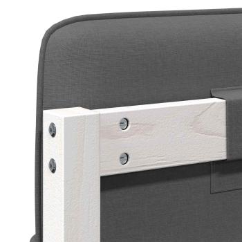 Gepolstertes Kopfteil mit Kopfteil Weiß und Hellgrau 120 cm