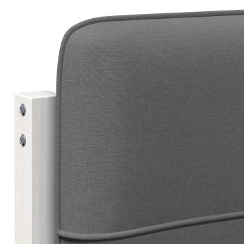 Gepolstertes Kopfteil mit Kopfteil Weiß und Hellgrau 100 cm