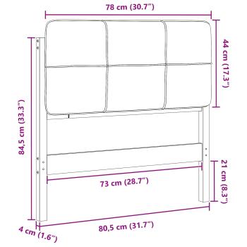 Gepolstertes Kopfteil mit Kopfteil Braun und Taupe 75 cm