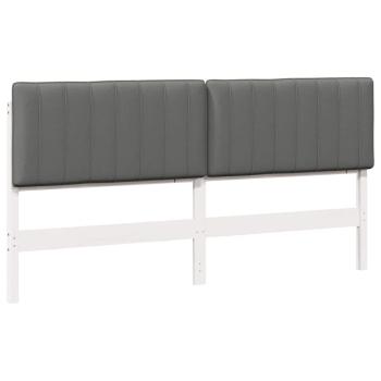 Gepolstertes Kopfteil mit Kopfteil Weiß und Hellgrau 200 cm