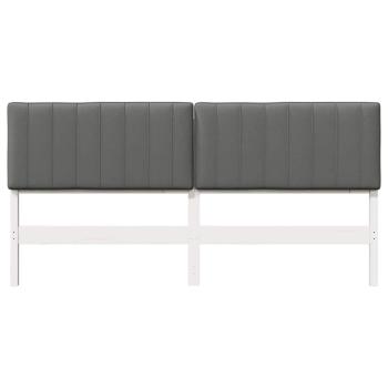 Gepolstertes Kopfteil mit Kopfteil Weiß und Hellgrau 200 cm