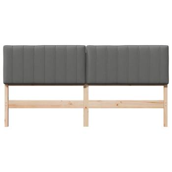 Gepolstertes Kopfteil mit Kopfteil Braun und Hellgrau 180 cm