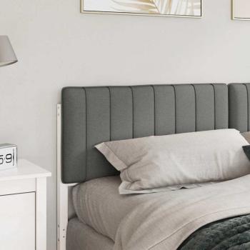 Gepolstertes Kopfteil mit Kopfteil Weiß und Hellgrau 180 cm