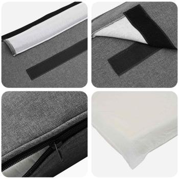 Gepolstertes Kopfteil mit Kopfteil Braun und Hellgrau 150 cm