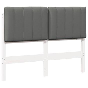 Gepolstertes Kopfteil mit Kopfteil Weiß und Hellgrau 120 cm