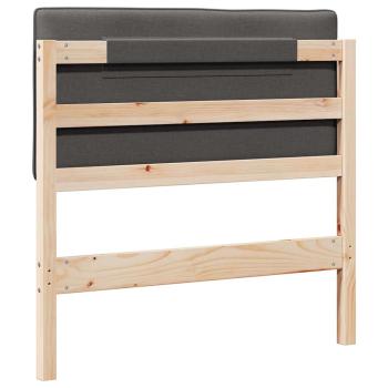 Gepolstertes Kopfteil mit Kopfteil Braun und Dunkelgrau 90 cm