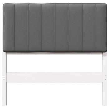 Gepolstertes Kopfteil mit Kopfteil Weiß und Hellgrau 90 cm
