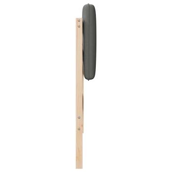 Gepolstertes Kopfteil mit Kopfteil Braun und Hellgrau 80 cm