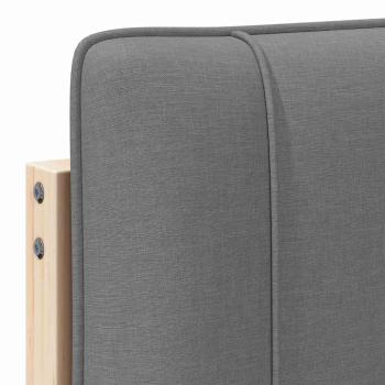 Gepolstertes Kopfteil mit Kopfteil Braun und Hellgrau 75 cm