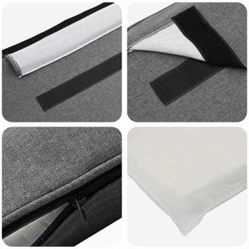 Gepolstertes Kopfteil mit Kopfteil Braun und Hellgrau 75 cm