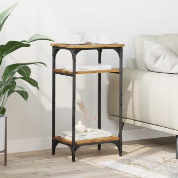 ARDEBO.de - Beistelltisch mit Regal Altholz 40 x 30 x 75 cm Holzwerkstoff