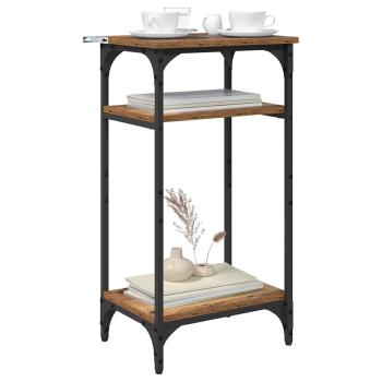 Beistelltisch mit Regal Altholz 40 x 30 x 75 cm Holzwerkstoff