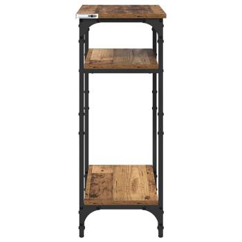 Beistelltisch mit Regal Altholz 40 x 30 x 75 cm Holzwerkstoff