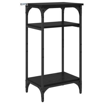 Beistelltisch mit Regal Schwarz Eichen-Optik 40 x 30 x 75 cm