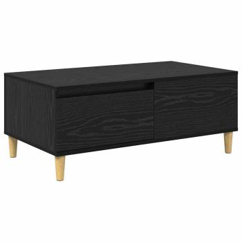 Couchtisch Schwarz Eichen-Optik 90 x 50 x 35 cm Holzwerkstoff