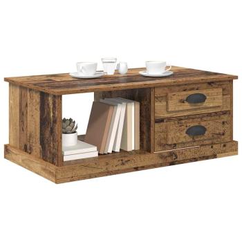 Couchtisch mit Schubladen Altholz 90 x 50 x 35 cm Holzwerkstoff