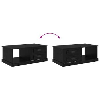 Couchtisch Schwarz Eichen-Optik 90 x 50 x 35 cm Holzwerkstoff