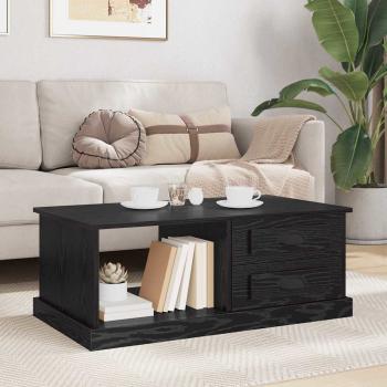 Couchtisch Schwarz Eichen-Optik 90 x 50 x 35 cm Holzwerkstoff