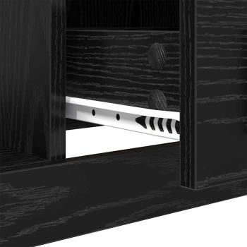 Couchtisch Schwarz Eichen-Optik 90 x 50 x 35 cm Holzwerkstoff