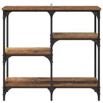 Konsolentisch mit Regal Altholz 80 x 29 x 75 cm Holzwerkstoff