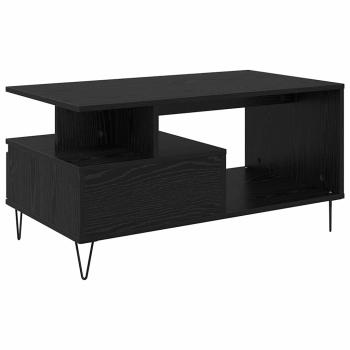 Couchtisch Schwarz Eichen-Optik 90 x 49 x 45 cm Holzwerkstoff