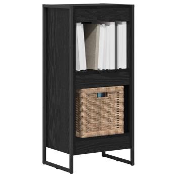 ARDEBO.de - Bücherregal Schwarz Eichen-Optik 80 x 30 x 155 cm Holzwerkstoff