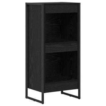 Bücherregal Schwarz Eichen-Optik 80 x 30 x 155 cm Holzwerkstoff