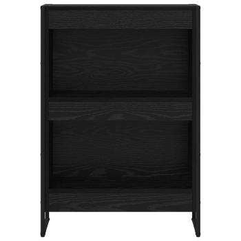 Bücherregal Schwarz Eichen-Optik 80 x 30 x 155 cm Holzwerkstoff