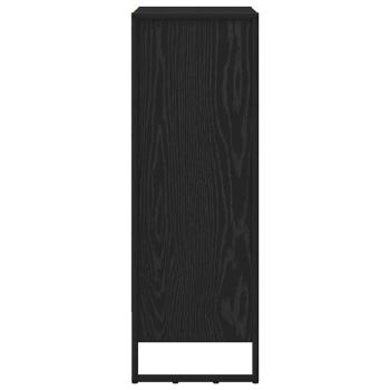 Bücherregal Schwarz Eichen-Optik 80 x 30 x 155 cm Holzwerkstoff