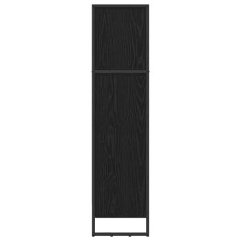 Bücherregal Schwarz Eichen-Optik 80 x 30 x 155 cm Holzwerkstoff