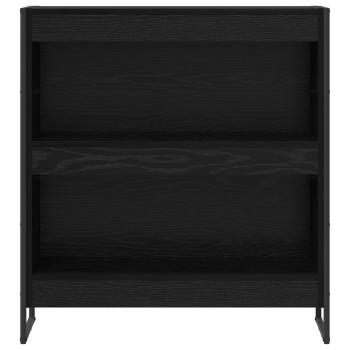 Bücherregal Schwarz Eichen-Optik 80 x 30 x 155 cm Holzwerkstoff