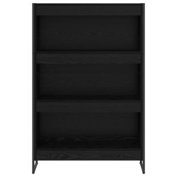 Bücherregal Schwarz Eichen-Optik 80 x 30 x 155 cm Holzwerkstoff