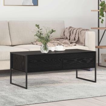 ARDEBO.de - Couchtisch Schwarz Eichen-Optik 100 x 46 x 40 cm Holzwerkstoff