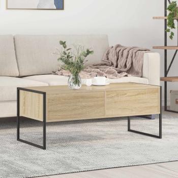 ARDEBO.de - Couchtisch mit Schubladen Sonoma 100 x 46 x 40 cm Holzwerkstoff
