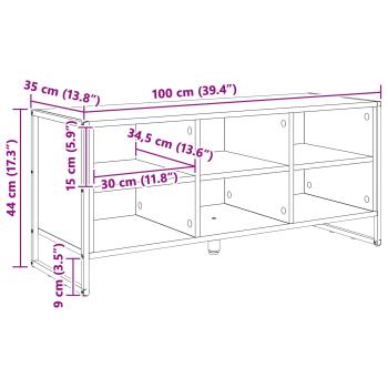 Schuhschrank Kunsthandwerk Eiche 60 x 35 x 44 cm Holzwerkstoff
