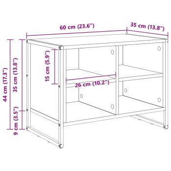 Schuhschrank mit Speicher Sonoma 60 x 35 x 44 cm Holzwerkstoff