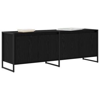 TV-Schränk Schwarz Eichen-Optik 140 x 36 x 49,5 cm