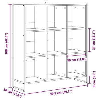 Bücherregal Kunsthandwerk Eiche 99,5 x 30 x 108,5 cm