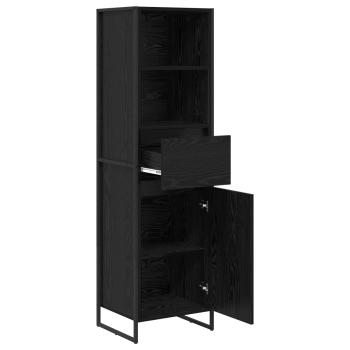 Bücherregal Schwarz Eichen-Optik 43 x 36 x 150,5 cm