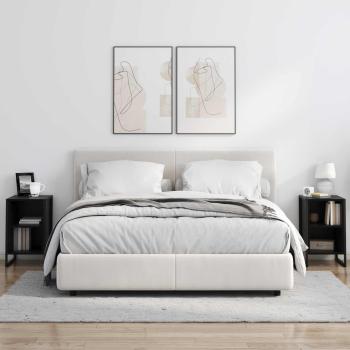 Nachttisch 2 pcs Schwarz Eichen-Optik 39,5 x 30 x 50 cm